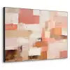 Kunst - Roze - Abstract Textielframe zwart klein -3d