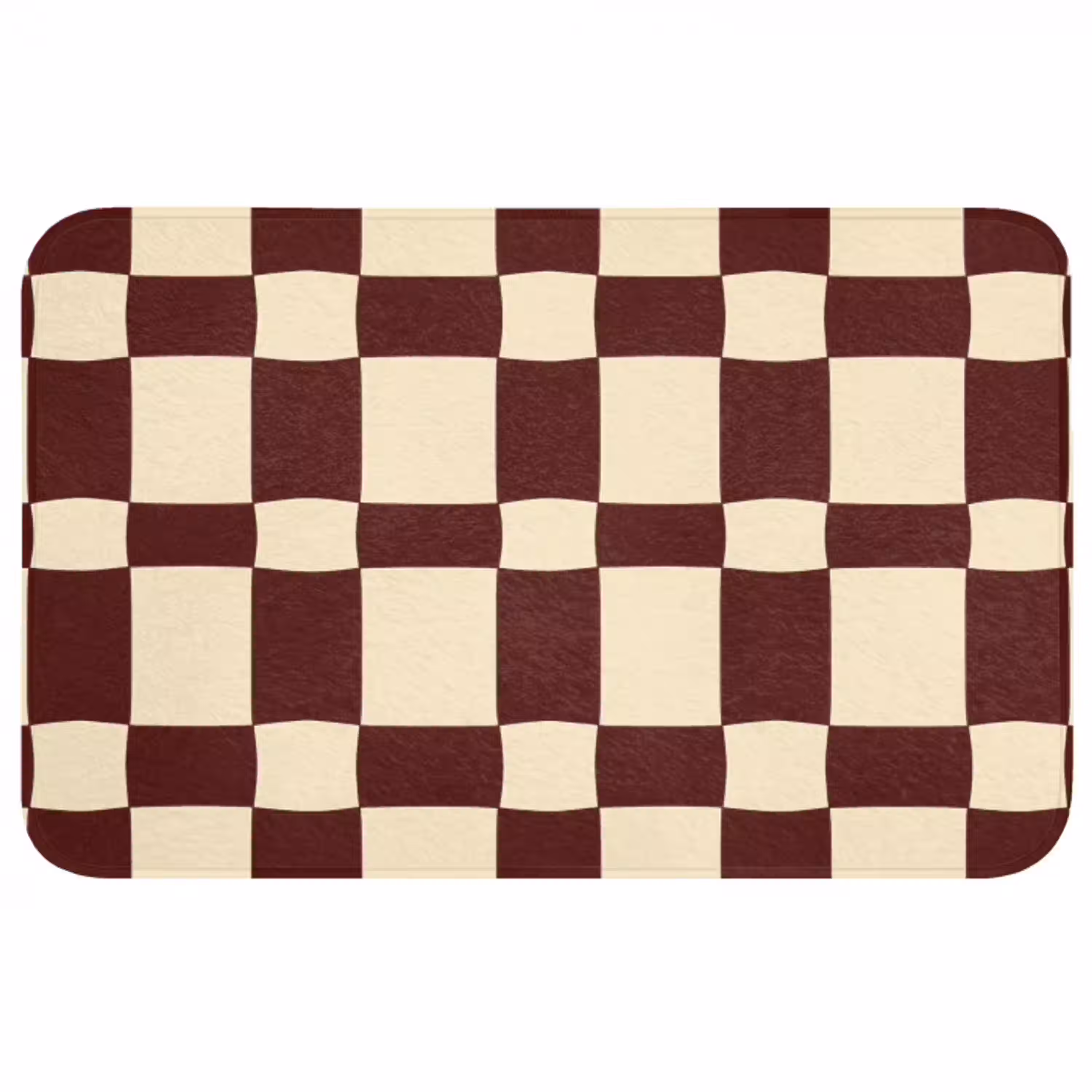 Retro - Patroon - Bruin Badmat middel 997 -3d