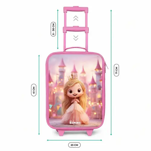 Prinses - Roze - Kasteel Kinderkoffer - Roze klein -productfoto_formaten