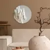 Pluimen - Beige - Minimalistisch Wandcirkel plexiglas klein -sfeer1