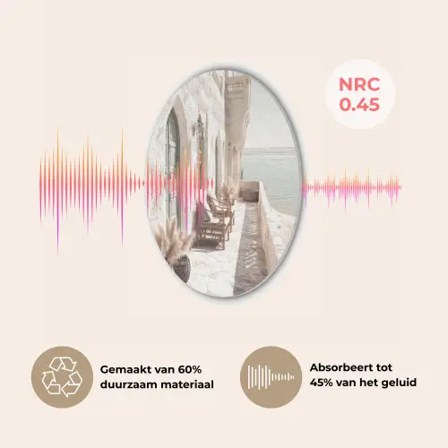 Terras - Stoelen - Strand - Beige Akoestische PET Vilt - Rond klein -USP_NL