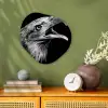 Adelaar - Portret - Roofvogels - Zwart - Wit - Vogel Wandcirkel Organisch Forex 3mm klein -sfeer2