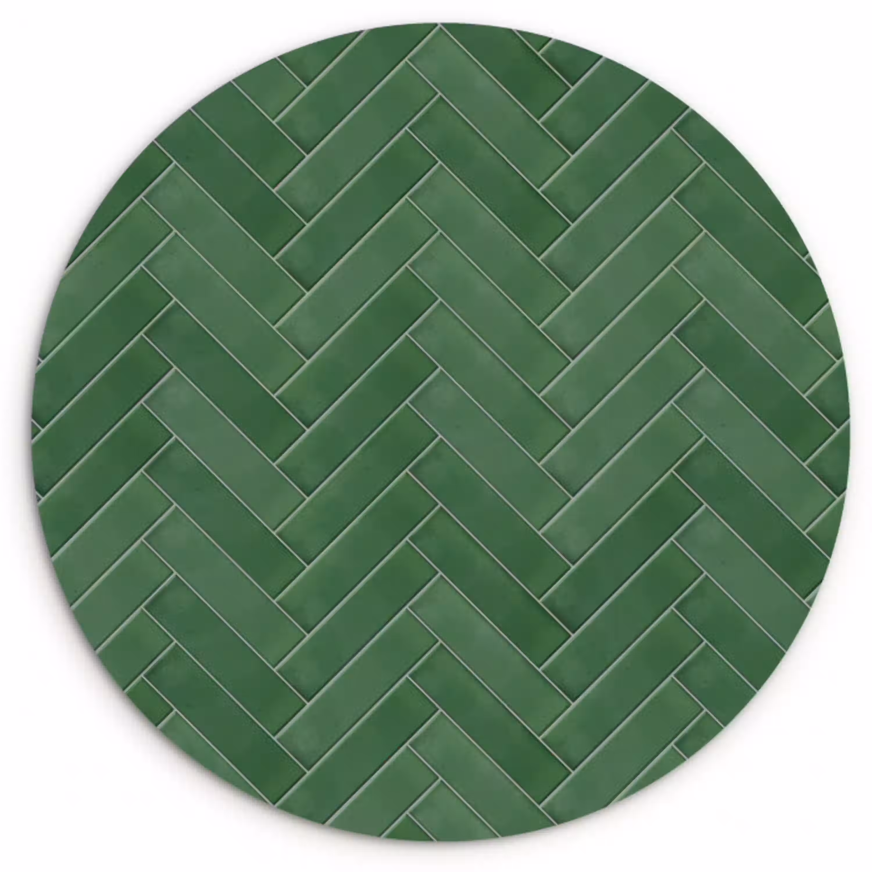 Visgraat - Wandtegel - Bosgroen Wandcirkel kunststof plaat 5mm dik klein 188 -3d