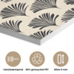 Waaiers - Botanisch - Zwart - Beige PET vilt klein 837 -closeup_NL