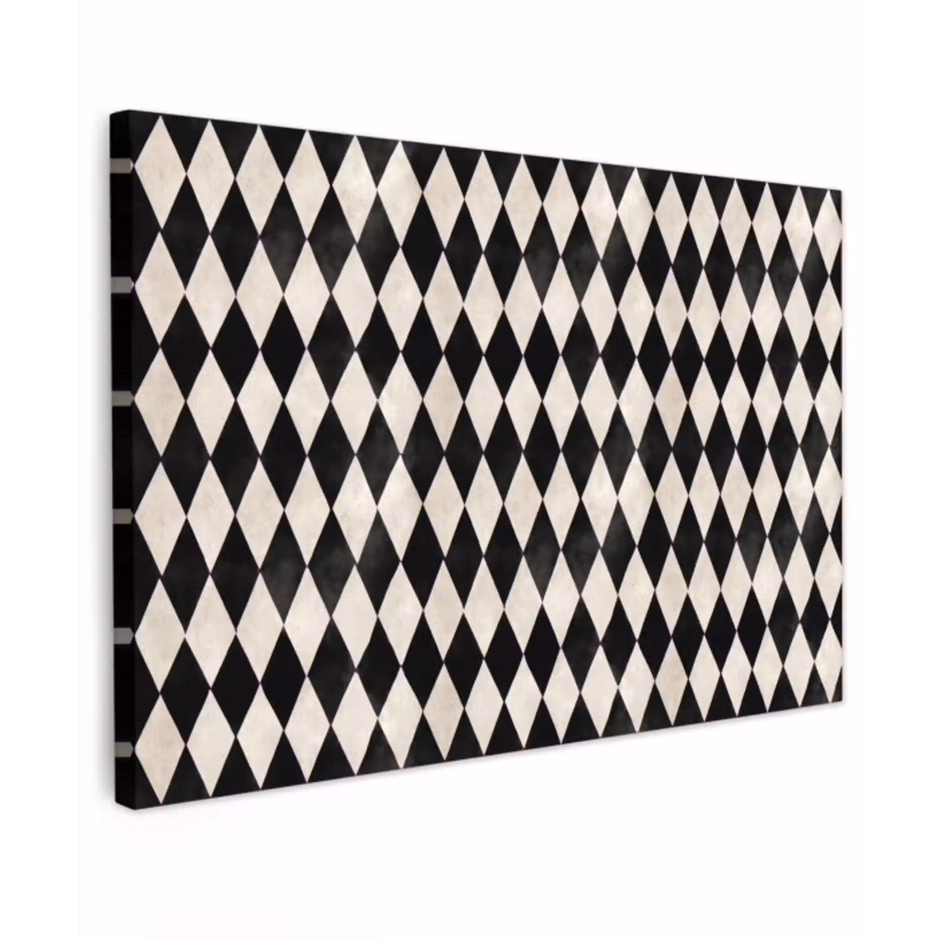 Klassiek - Patroon - Zwart Tuinposter op houten frame 2 cm dik klein 845 -3d