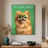 Hond - Zonnebril - Valentijn - Love Textielframe zwart klein -sfeer1