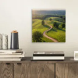 Weg - Weide - Natuur - Groen aluminium wit klein -sfeer1