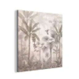 Jungle - Banenboom - Kolibrie - Beige aluminium wit klein -3d