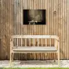Strik - Beige - Witte - Wijn Tuinposter op houten frame 2 cm dik klein -sfeer4