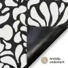 Bloemen - Patroon - Zwart - Wit Deurmat klein 898 -antislip_NL