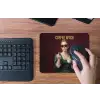 Koffie - Vrouw - Middelvinger muismat rubber klein -toetsenbord