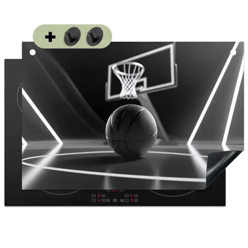 Basketbal - Basketbalveld - Lichtlijnen Inductie beschemer met haakjes klein -3d