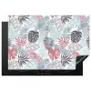 Bladeren - Jungle - Pastel - Tropisch Inductie beschermer vinyl 3mm klein -3d