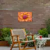 Dahlia - Bloem - Oranje Tuinposter op houten frame 2 cm dik klein -sfeer3