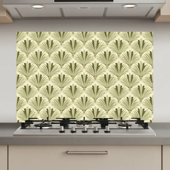 Klassiek - Waaier - Groen keuken achterwand spatscherm klein 900 -3d_website