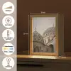 Mozaïekkoepels - Gouden spitsen - Islamitisch Light Box met kabel (Tafellamp) klein -USP_NL