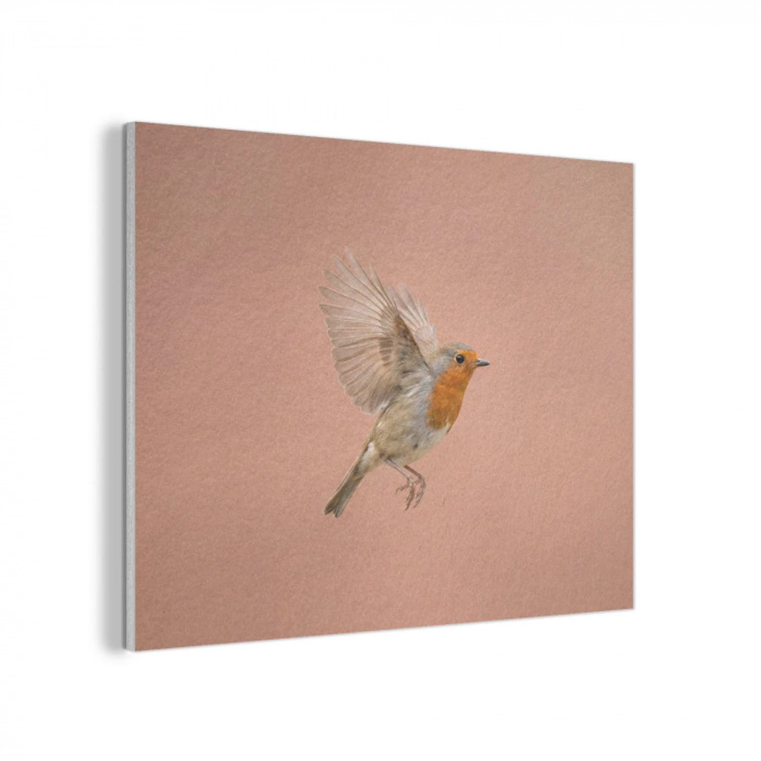 Roodborst - Natuur - Roze PET vilt klein -3d