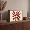 Tak - Bladeren - Rood Light Box met batterij (Wandlamp) middel -sfeer2