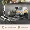 Marmer - Goud - Abstract - Luxe - Zwart en Wit keuken achterwand spatscherm klein -usp_NL