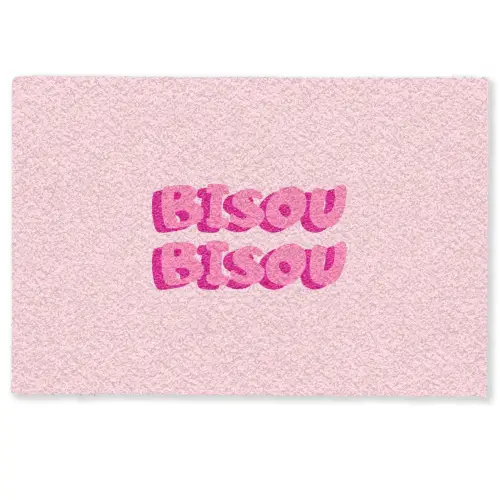 Bisou - Roze - Dikke letters Deurmat klein -zkaufland3d