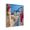 Santorini - Bloemen - Griekenland aluminium wit klein -3d