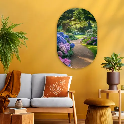 Hortensia- Park - Pad Wandcirkel Ovaal Glas middel -sfeer4