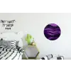 Golven - Abstract - Paars Wandcirkel aluminium klein -kinderkamer