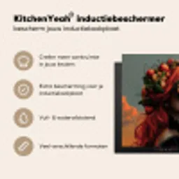 Vrouw - Kroon - Tomaat - Bascilicum - Zonnebril Inductie beschermer vinyl 3mm middel -sfeer2
