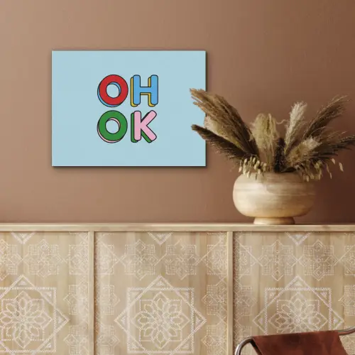 Oh ok - Blauw - Kleurrijk PET vilt klein -sfeer4