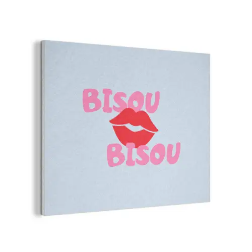 Lippen - Bisou - Blauw PET vilt klein -3d