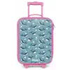 Donkerblauw walvissenpatroon met zeesterren Kinderkoffer - Roze klein -zz3dotto