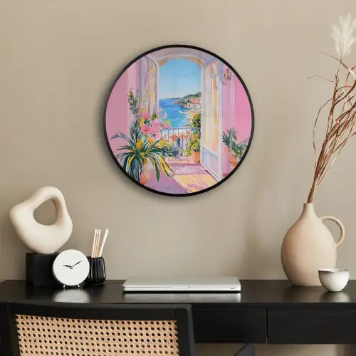 Roze - Buiten - Verf Fotolijst rond zonder passe partout klein -sfeer1
