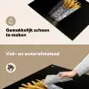 Friet - Porselein - Delfts blauw - Eten Inductie beschemer met haakjes klein -ky-schoon-nl