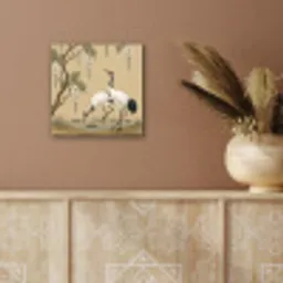 Kraanvogels - Water - Beige aluminium wit klein -sfeer4
