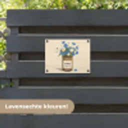 Coffee - Blik - Minimalistisch - Bloemen tuinposter los doek klein -sfeer3