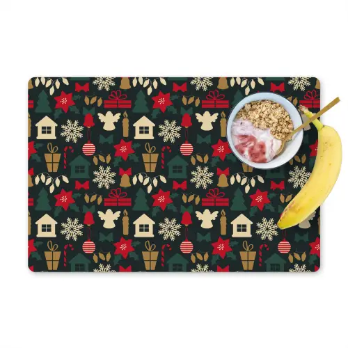 Patroon - Kerst - Symbolen Placemat vinyl groot 368 -zzzproduct_Kitchenyeah-website