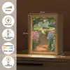 Bloemen - Pad - Zonnebloemen - Tuin - Hortensia Light Box met kabel (Tafellamp) klein -USP_NL