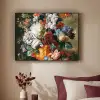 Kunst - Oude meesters - Boeket bloemen in een urn Textielframe zwart klein -sfeer1