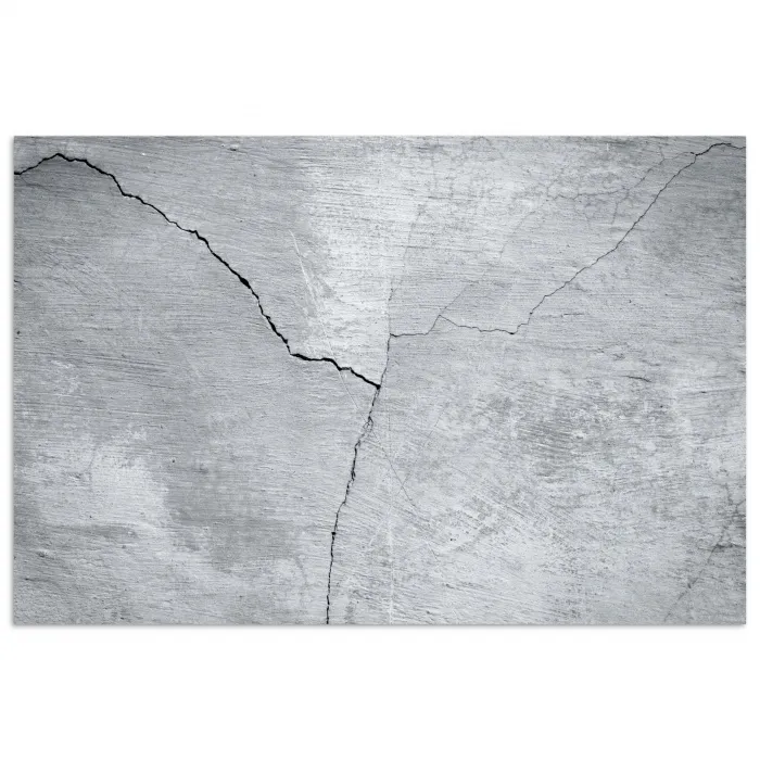 Beton - Scheur - Grijs poster papier klein -3d