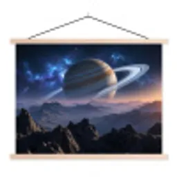Fantasy - Kosmos - Landschap textielposter latten blank klein -3d