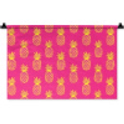 Ananas - Trendy - Roze Wandkleed katoen klein 269 -zz3d