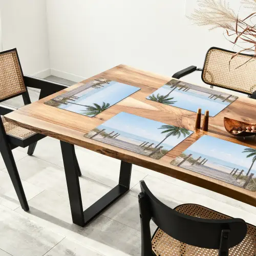 Palmbomen - Pad - Horizon Placemat vinyl groot -zzsfeer4_Kitchenyeah-website