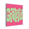 Grateful - Groen - Grafisch - Vloeiend aluminium wit klein -3d