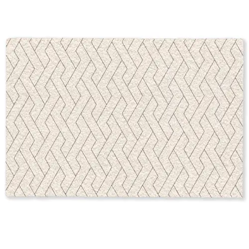 Beige - Zigzag - Patroon Deurmat klein 898 -zkaufland3d