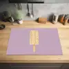 Beige - Ijsje - Spikkels Inductie beschermer vinyl 3mm klein -sfeer5