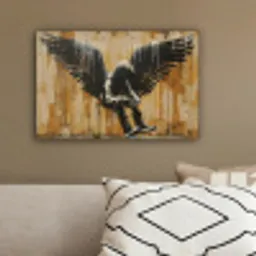 Graffiti - Kunst - Vleugels - Street art - Banksy canvas 2cm klein -sfeer3