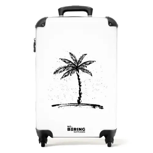 Palmbomen - Palmboom op witte achtergrond NBS - Handbagage koffer - Kinderen Unisex middel -productfoto_recht