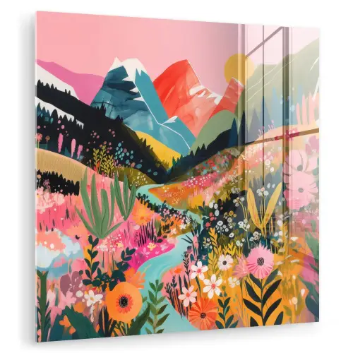 Rivier - Diepte - Bloemen plexiglas 5mm klein -zzzproduct_nieuw