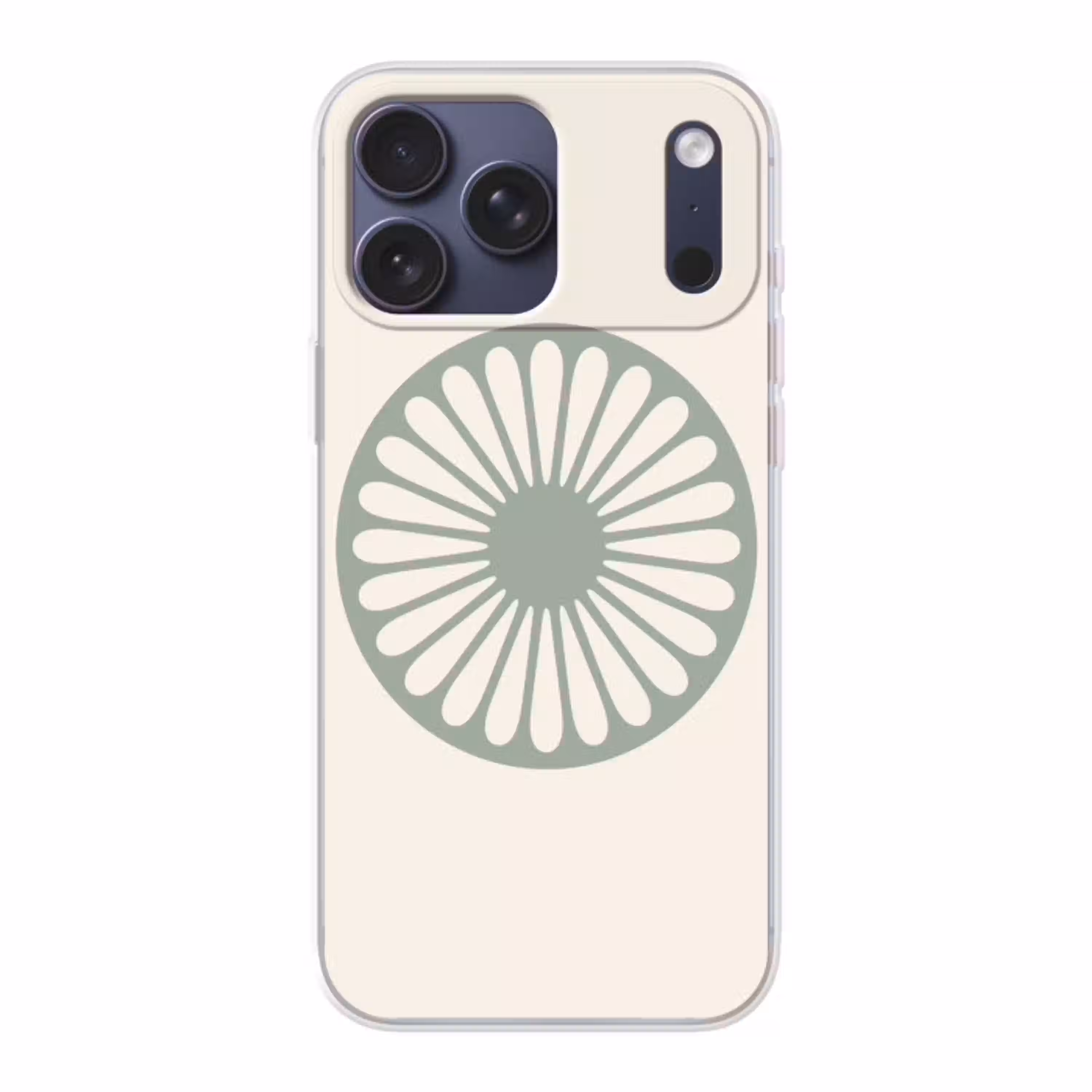Abstract - Patroon - Radiaal - Modern - Groen Telefoonhoesje iPhone 17 Pro Max klein -3d
