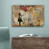 Graffiti - Banksy - Meisje - Street art canvas 2cm klein -sfeer4